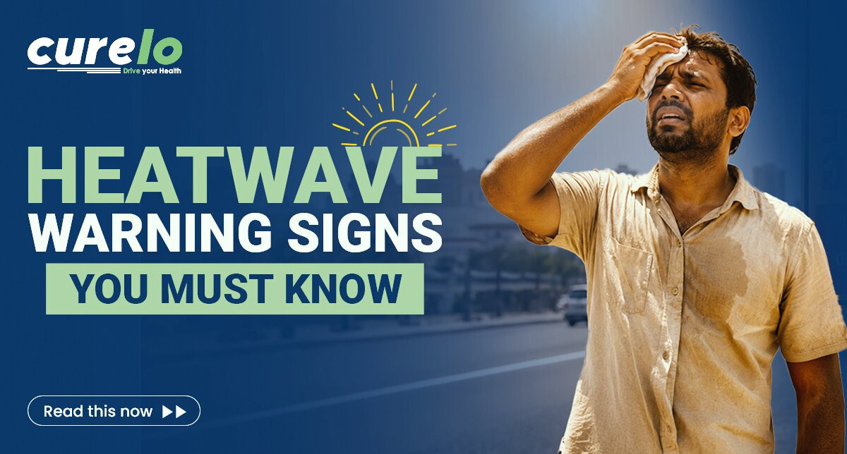 Infographic showing Heatwave 2026 safety tips, hydration guide, and heat exhaustion symptoms.