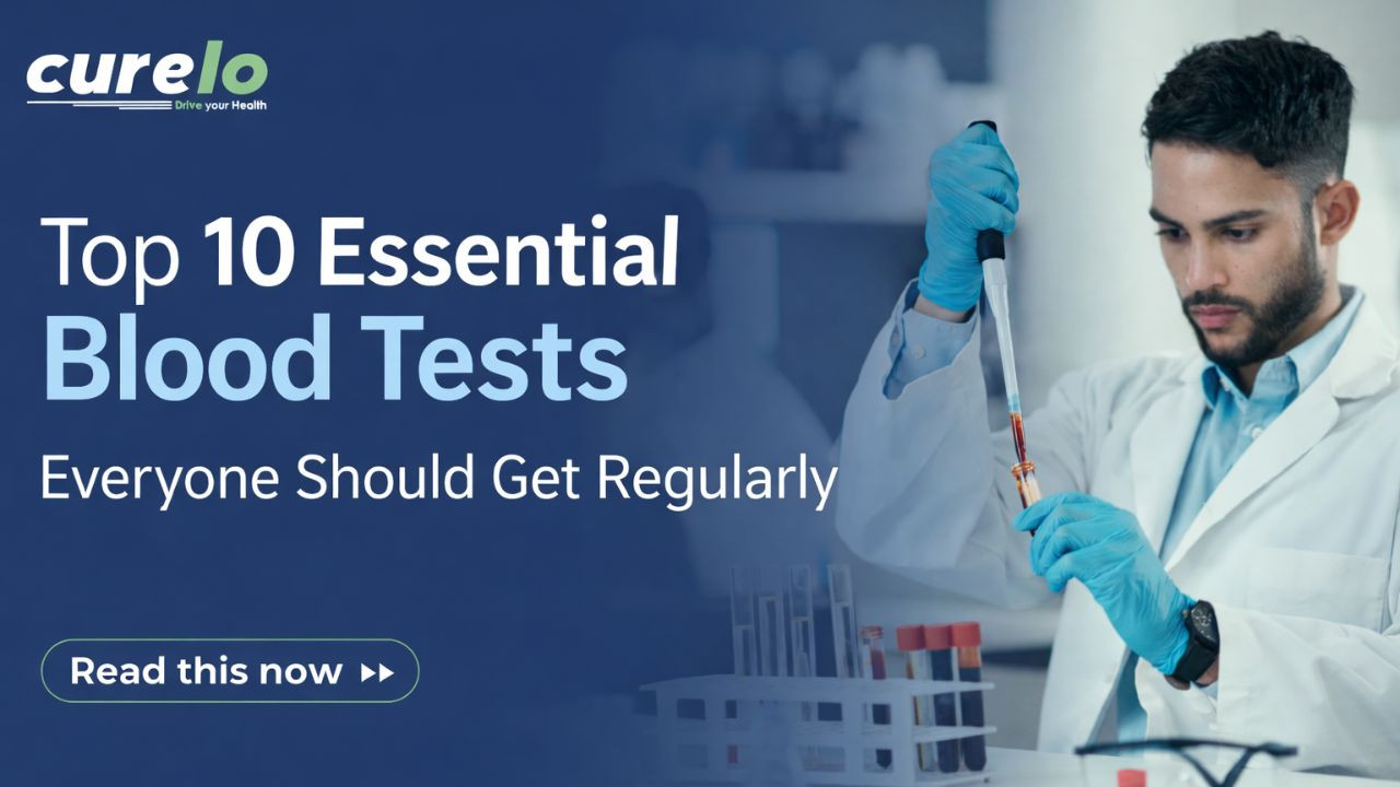 10 Essential Blood Tests for Your Annual Health Checkup Male scientist in a lab processing samples for the top 10 essential blood tests for a preventive health checkup.
