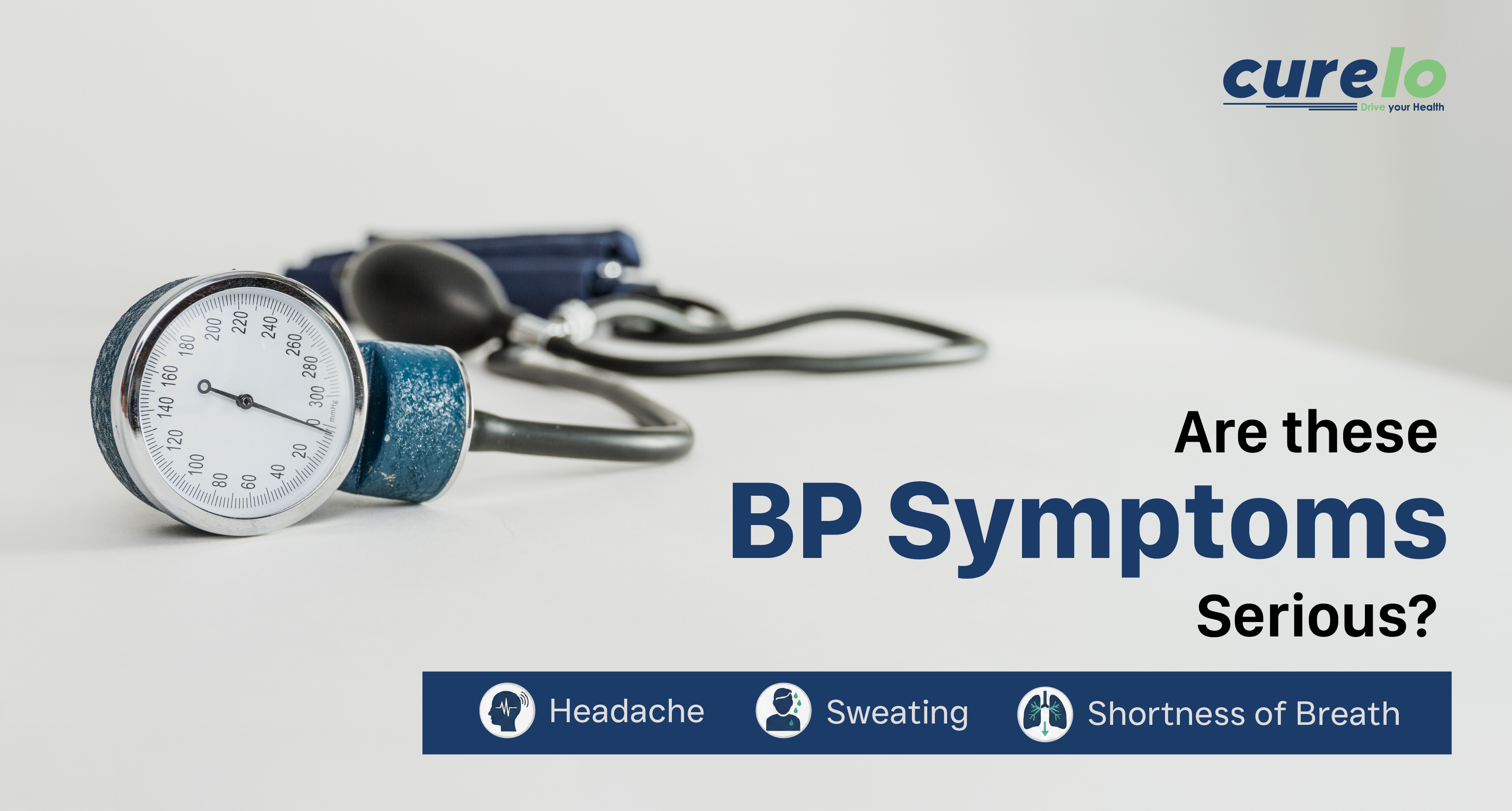 High Blood Pressure Symptoms, Normal Range & Prevention Guide Sphygmomanometer blood pressure monitor with icons for hypertension symptoms: headache, sweating, and shortness of breath.