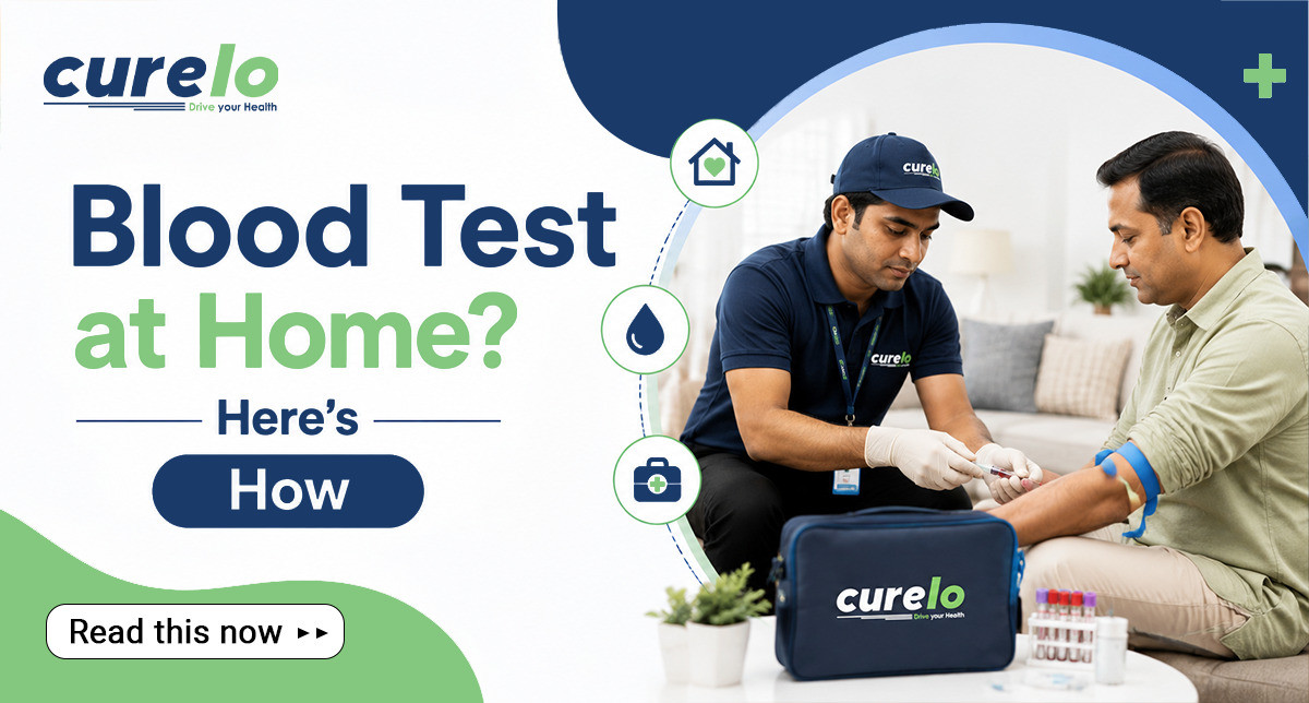 Phlebotomist collecting a blood sample at home for an online diagnostic blood test