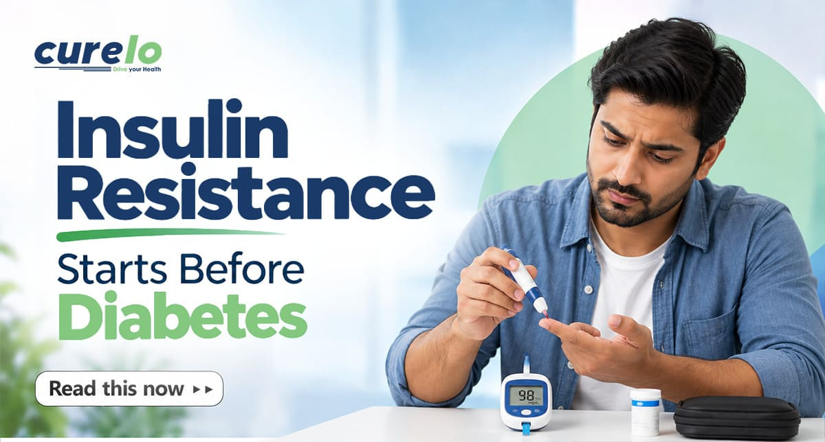 Person checking blood sugar levels to monitor insulin resistance
