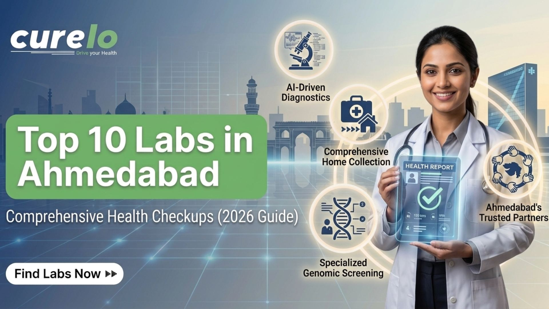 Top 10 labs in Ahmedabad for health checkups with blood tests, full body checkups, and home sample collection services