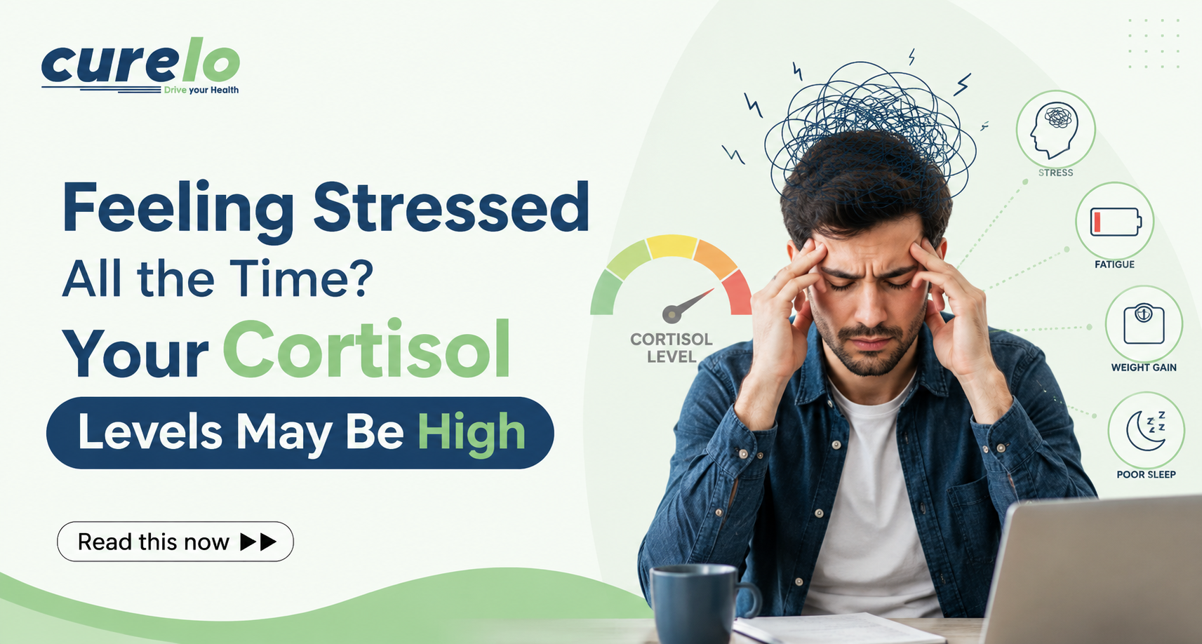 Woman feeling stressed and tired showing symptoms of high cortisol and hormonal imbalance caused by chronic stress