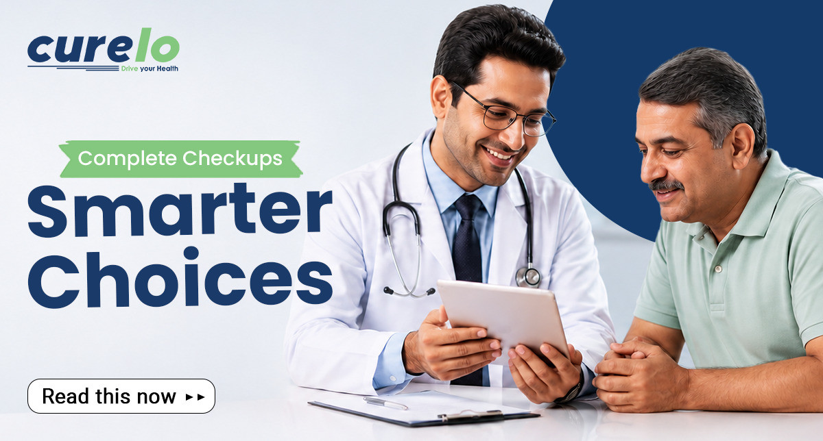 Doctor reviewing best health checkup package reports with a patient