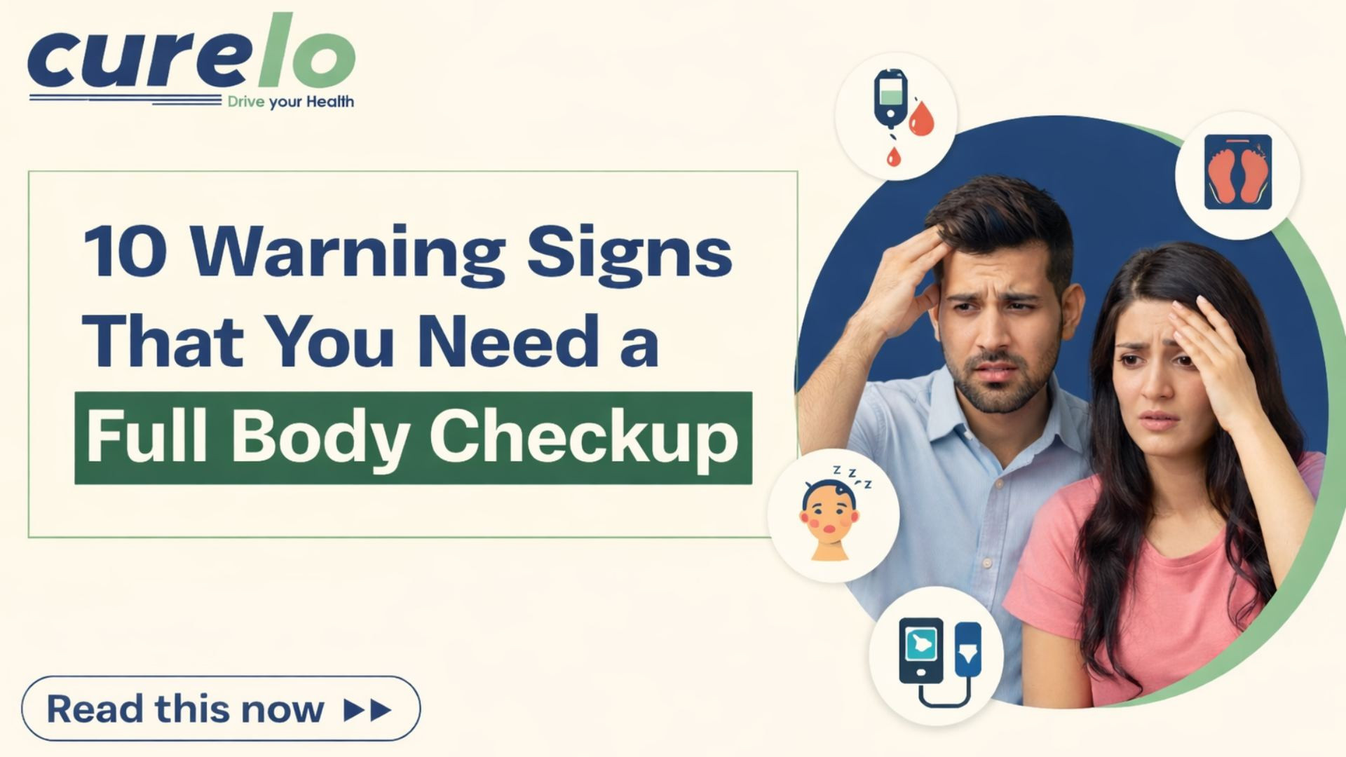 10 warning signs you need a full body checkup illustration with health icons and medical testing concept