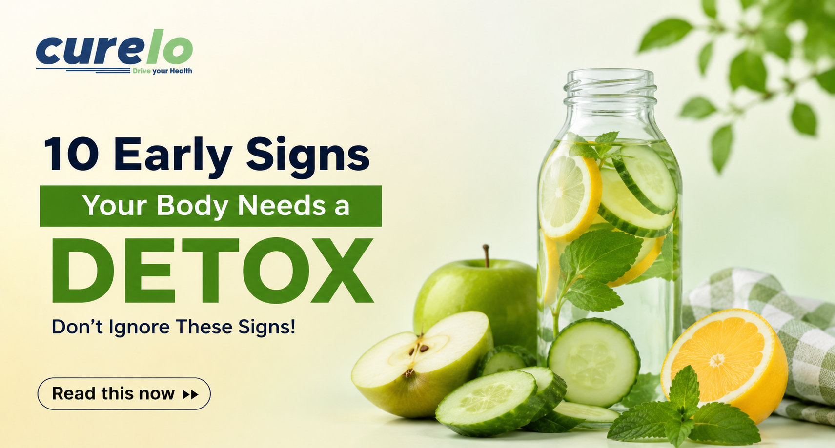 Healthy detox foods and drinks showing natural ways to cleanse the body and improve overall health