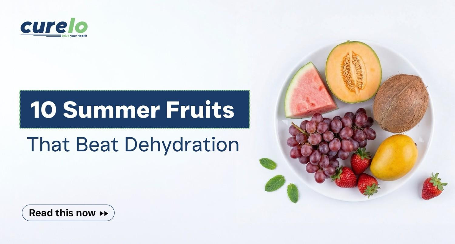 Top 10 Water-Rich Summer Fruits for Maximum Hydration Infographic of 10 hydrating summer fruits including watermelon, muskmelon, coconut, and mango to prevent dehydration.