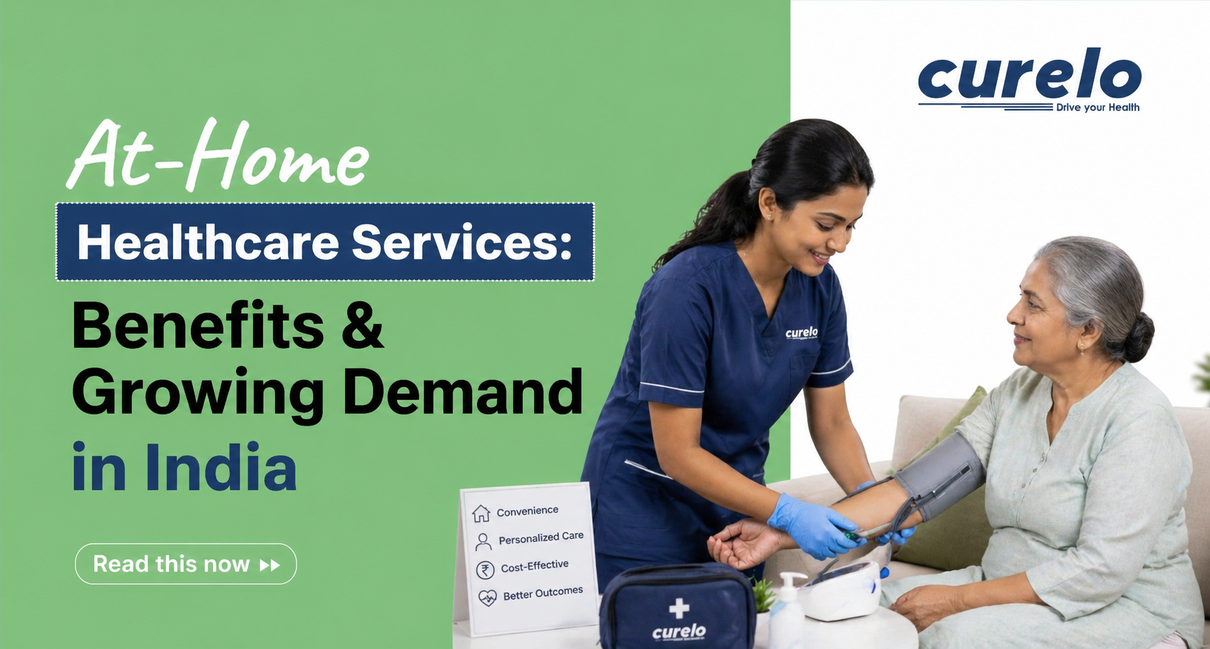 A healthcare professional conducting home sample collection for a patient.