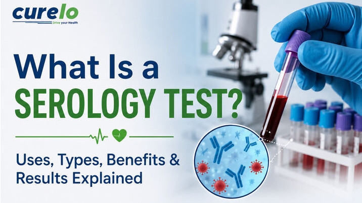 A medical professional analyzing blood serum samples for a serology test in a laboratory setting.