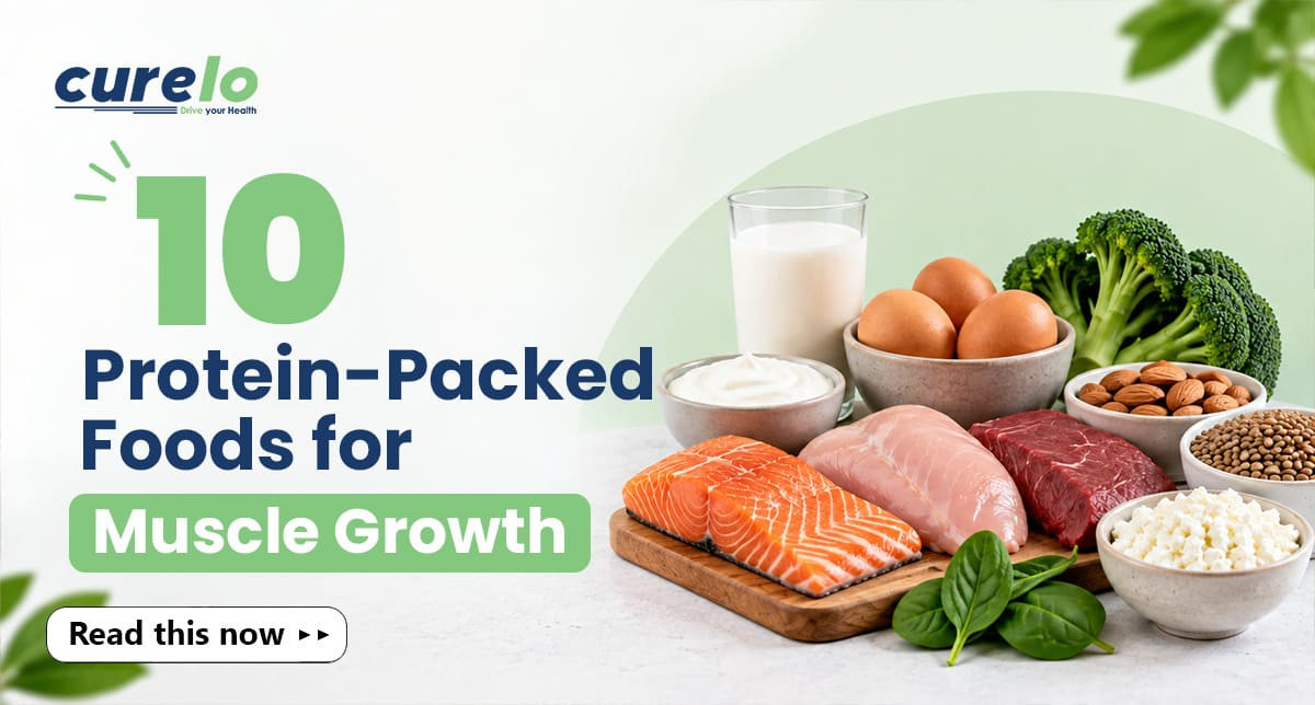 List of 10 high-protein foods per 100g for muscle growth