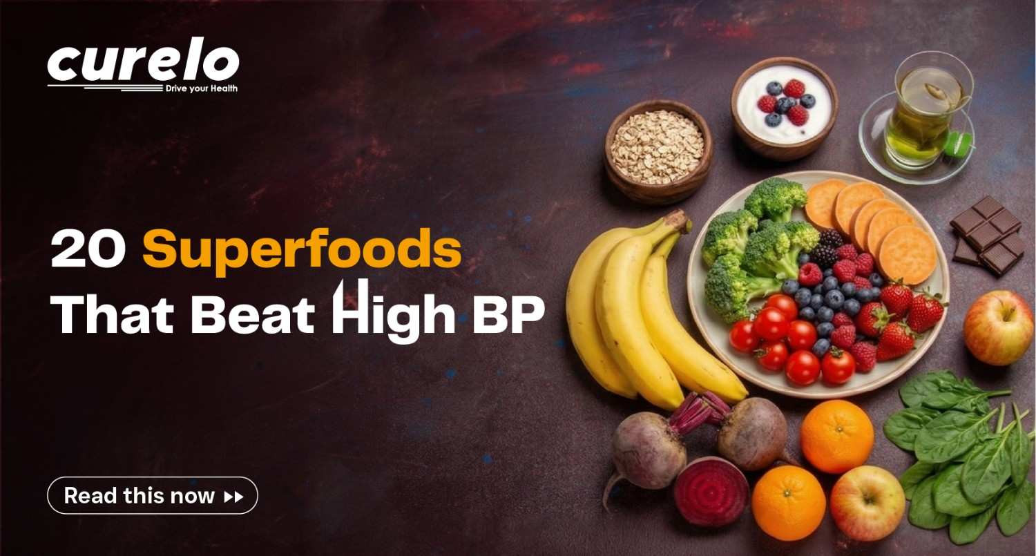 20 Best Foods and Fruits to Control High Blood Pressure Naturally Healthy superfoods that help control high blood pressure including bananas, berries, broccoli, oats, spinach and beetroot
